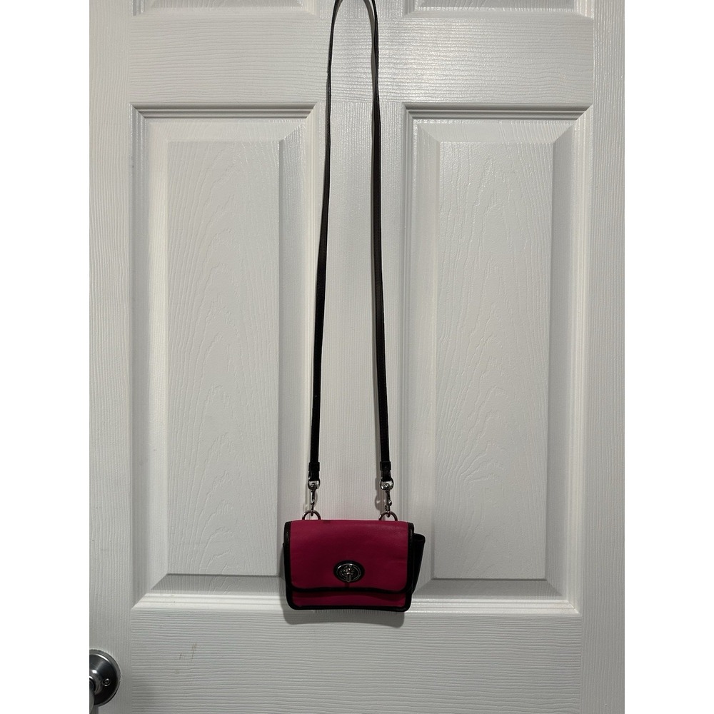 COACH Legacy Colorblock MINI Crossbody in SVFXM SV/Fuchsia Multicolor 48022